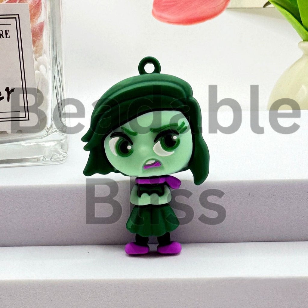 Large 3D Insid Out Family Cartoon Rubber Pendant for Keychain, Please Read the Description