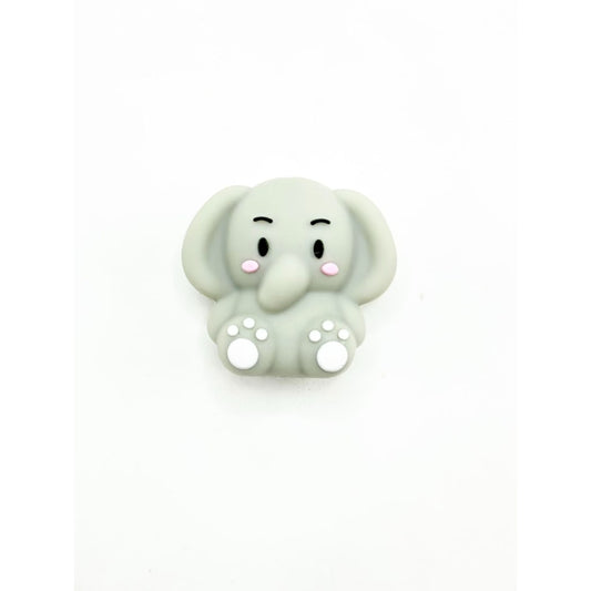 3D Little Cute Elephant Silicone Focal Beads