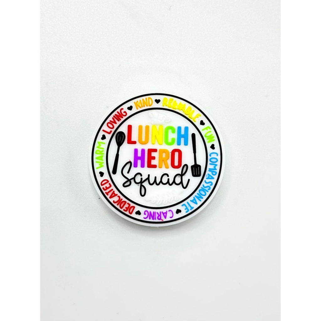 Lunch Hero Round Silicone Focal Beads