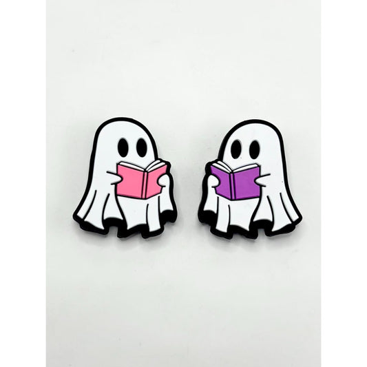 Little White Ghost Reads the Book Silicone Focal Beads