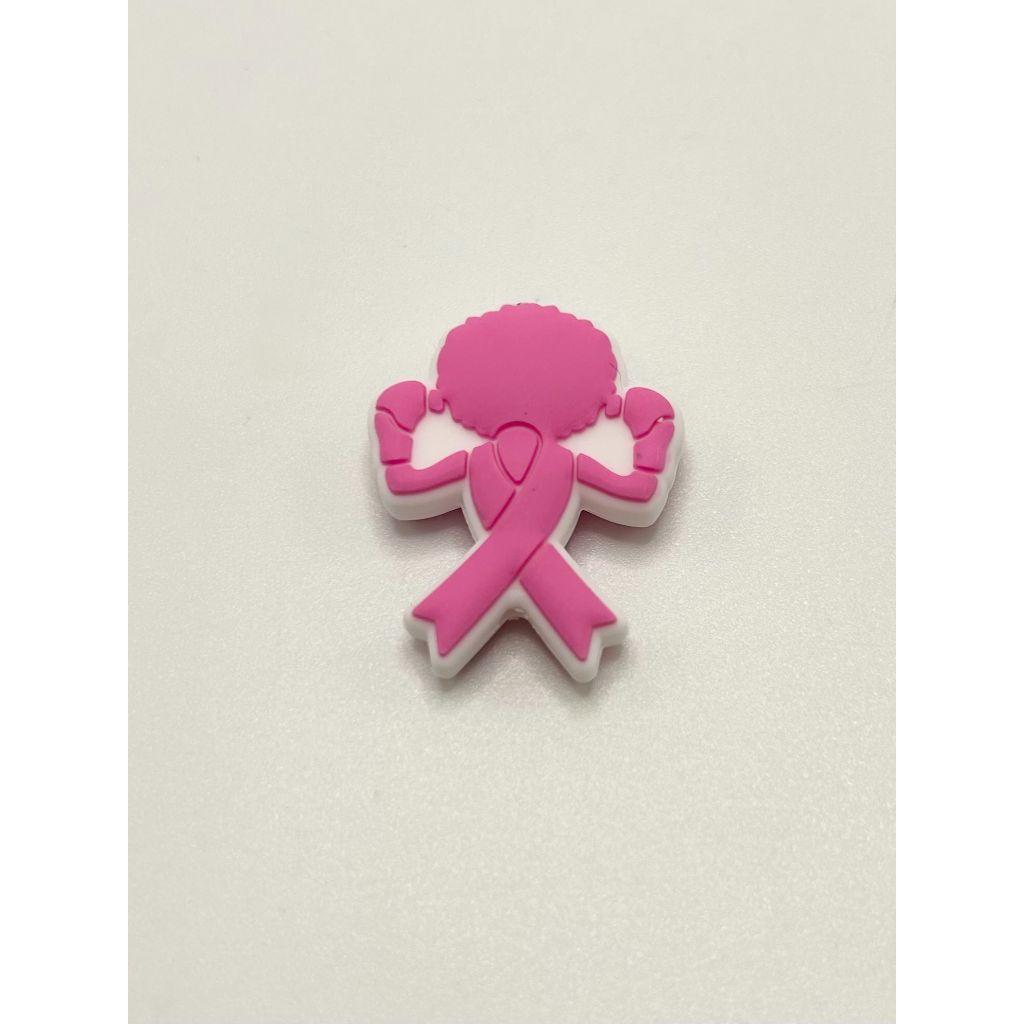 Man Cancer Awareness Men Ribbon Silicone Focal Beads