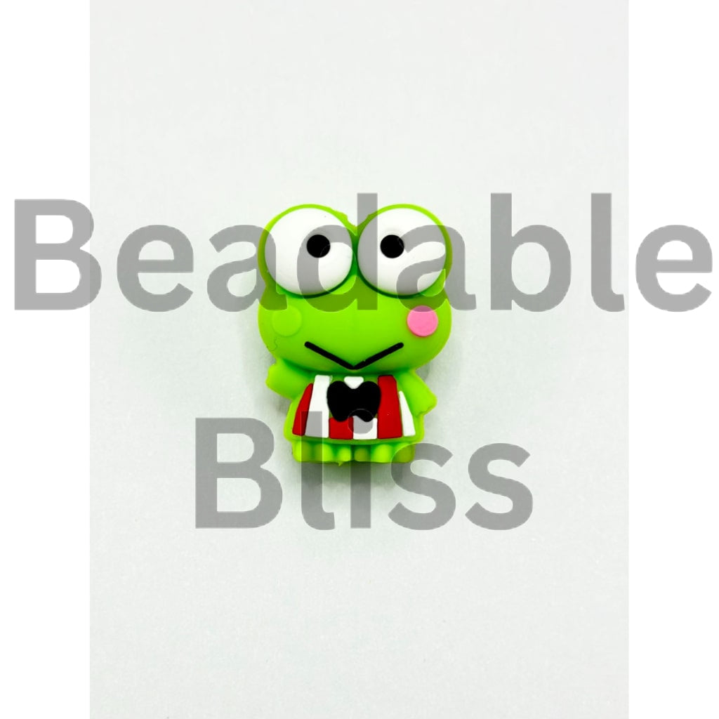 3D Cute Green Grog Kerop Sanri Silicone Focal Beads