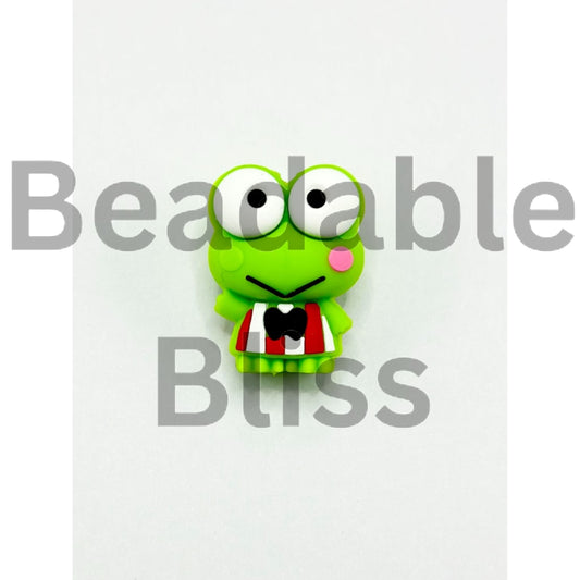 3D Cute Green Grog Kerop Sanri Silicone Focal Beads