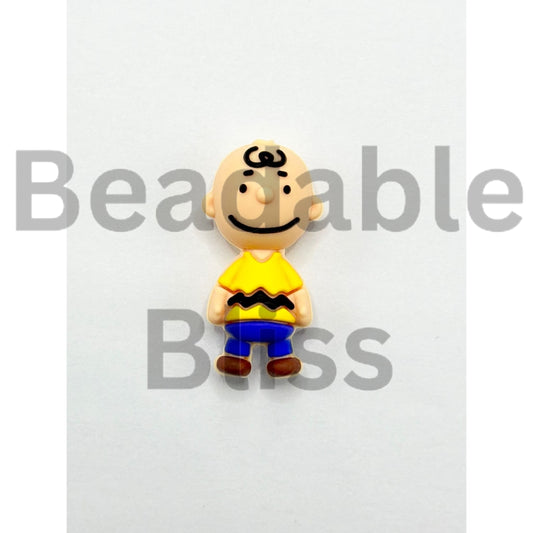 3D Little Boy Charli Brow Snoop Silicone Focal Beads