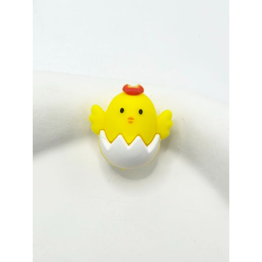 A Chick is Coming out of Its Shell 3D Silicone Focal Beads