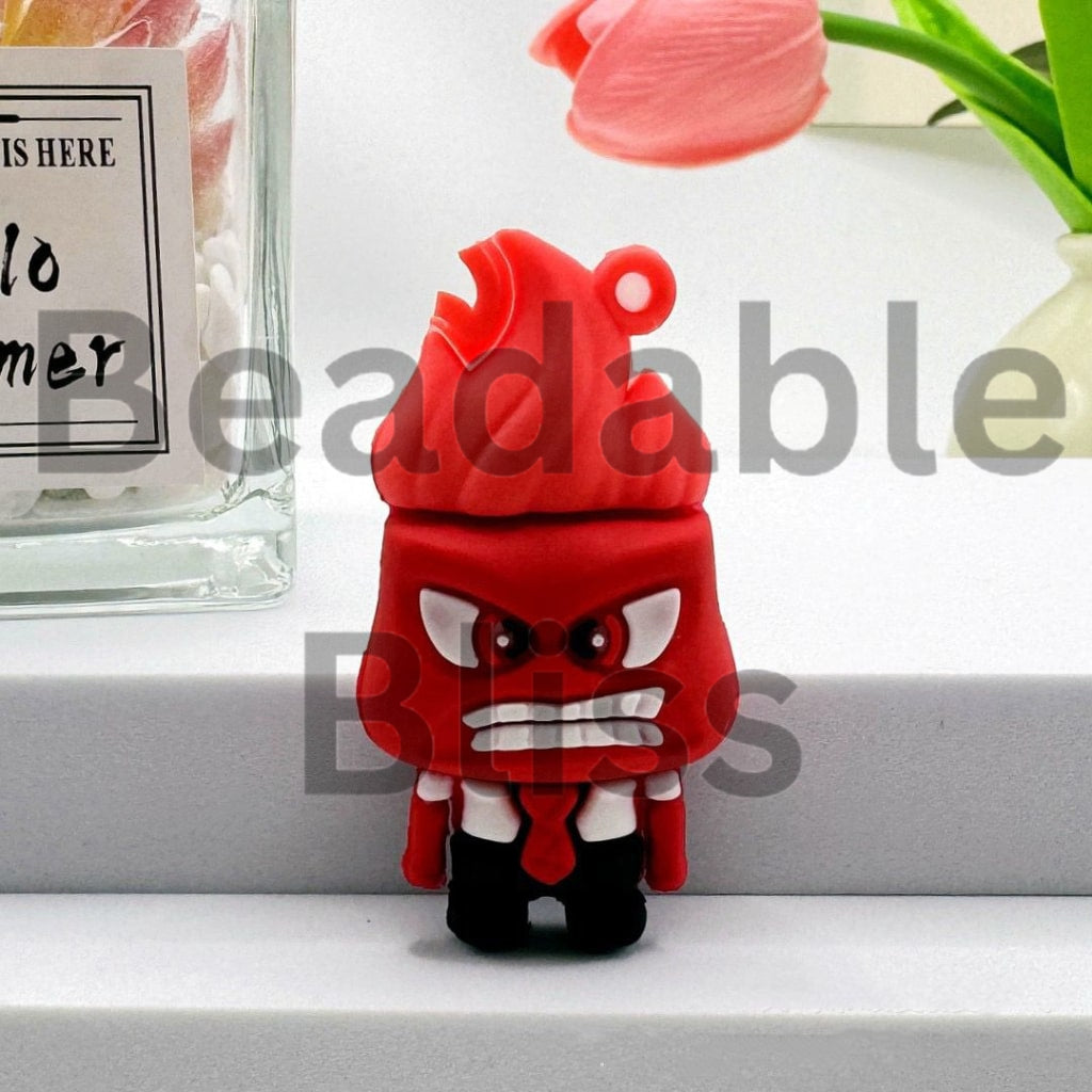 Large 3D Insid Out Family Cartoon Rubber Pendant for Keychain, Please Read the Description