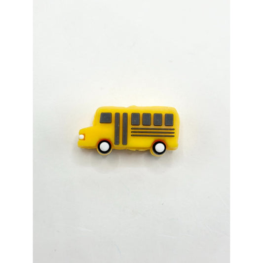 3D USA America Yellow School Bus Silicone Focal Beads