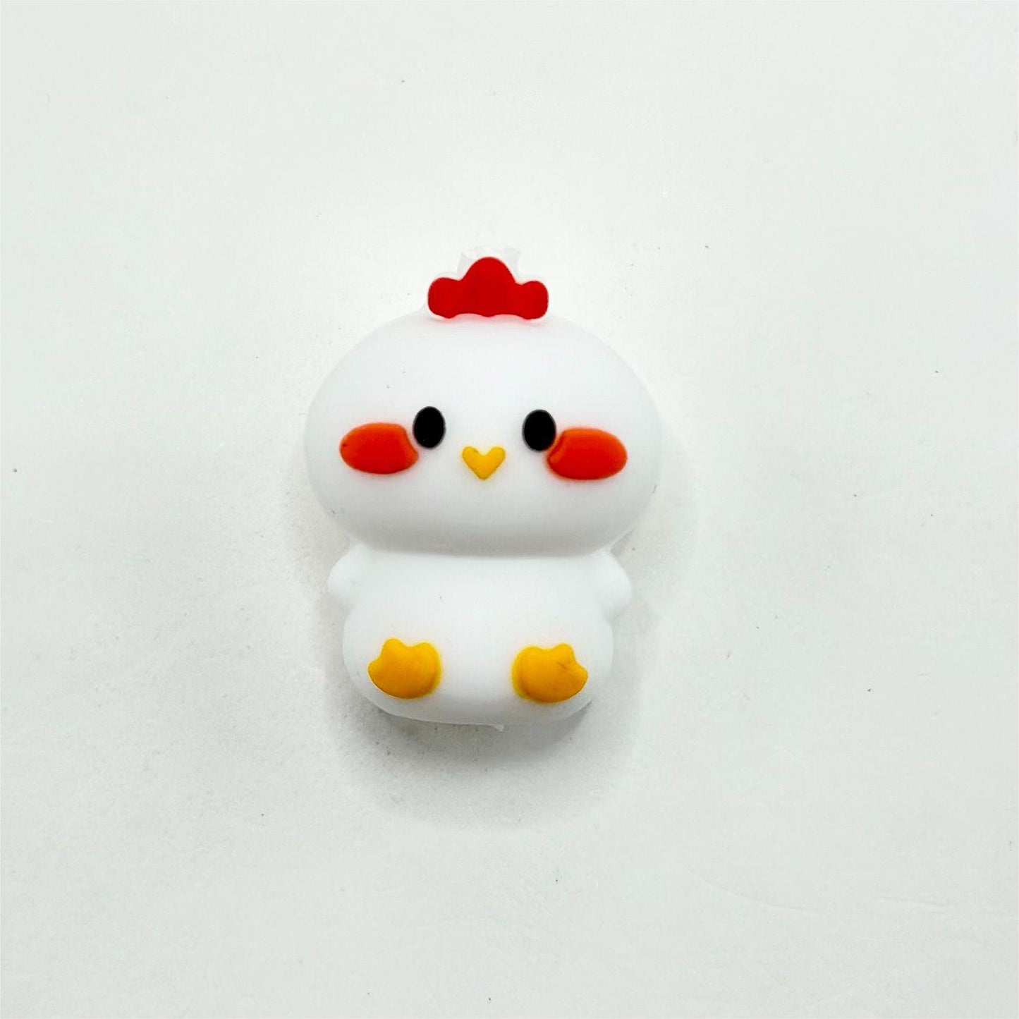 3D Little Cute Chicken Silicone Focal Beads