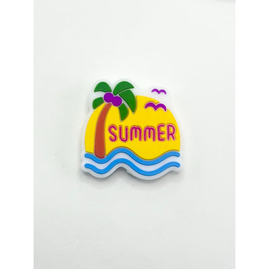 Summer Sea Beach Bird Coconut Tree Silicone Focal Beads