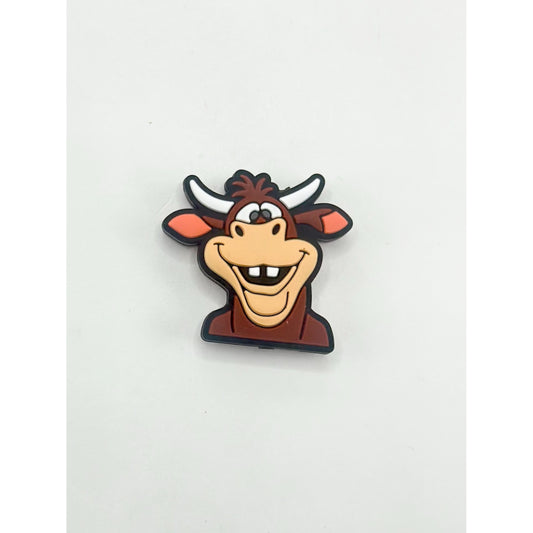 Cow Bull Ox with 2 Big Front Teeth Silicone Focal Beads