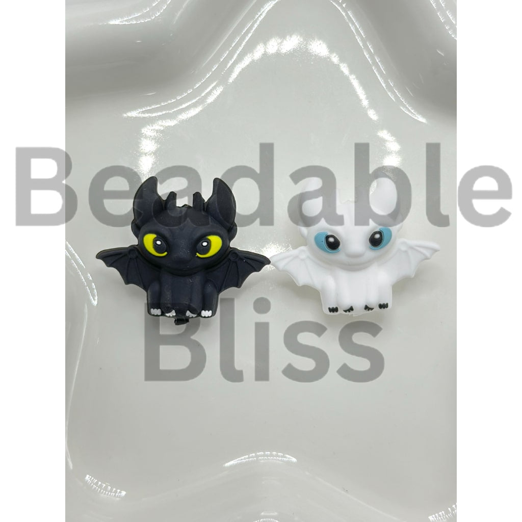 3D Little Cute Dragon Doll Silicone Focal Beads