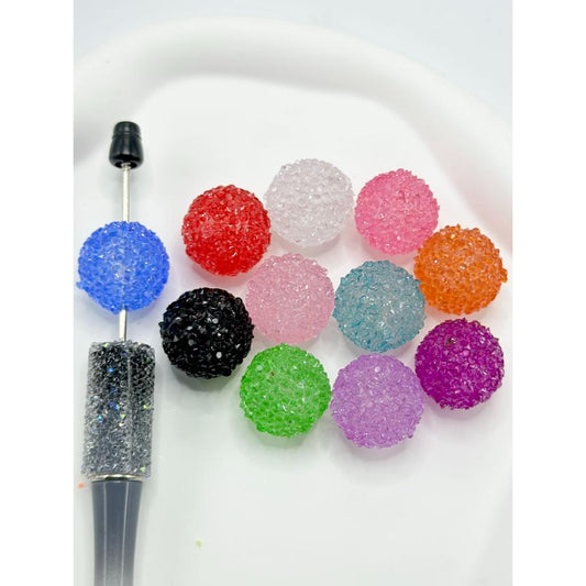 Translucent Colors Sugar Acrylic Beads , 20mm, Random Mix