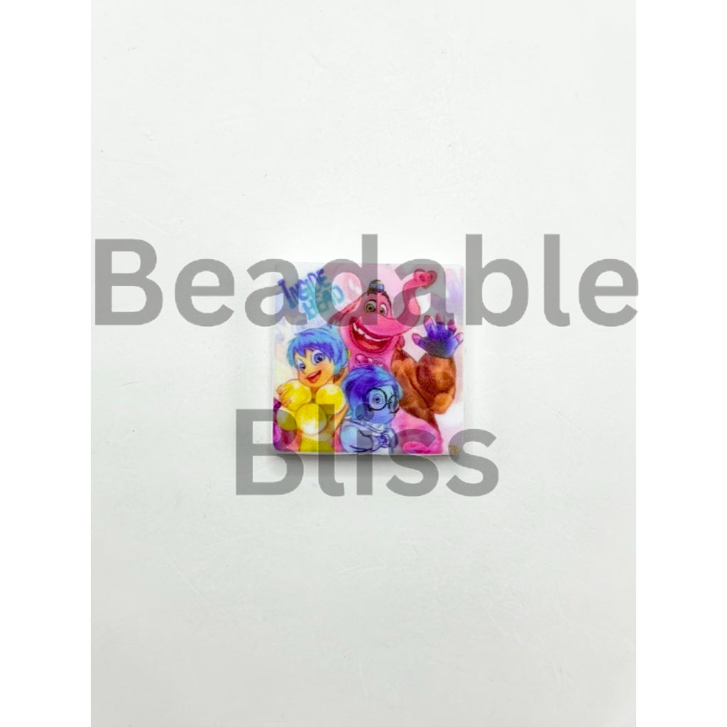 Insid Out Cartoon Characters Silicone Focal Beads