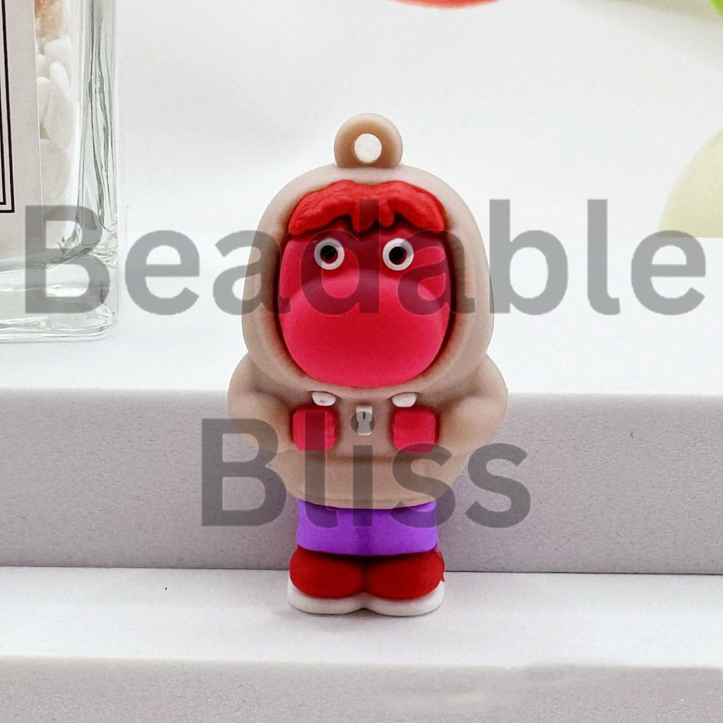 Large 3D Insid Out Family Cartoon Rubber Pendant for Keychain, Please Read the Description