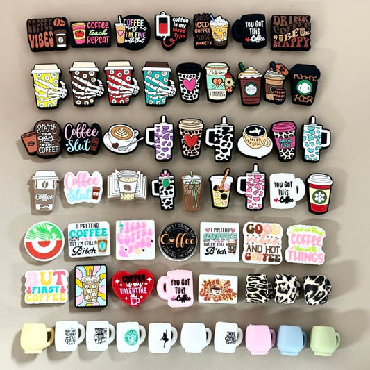 Coffee Series Silicone Focal Beads, Random Mix