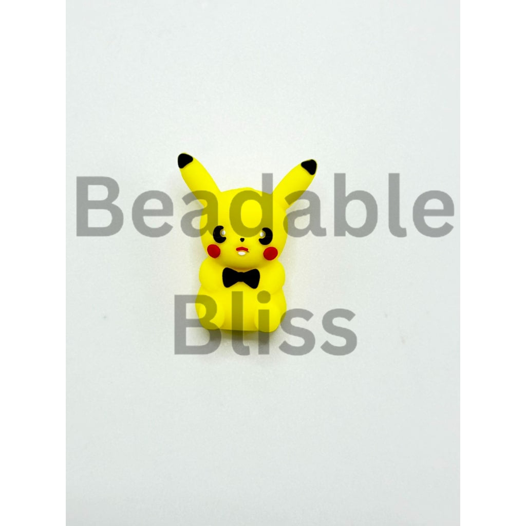 3D Pikach Pokemo Cartoon Silicone Focal Beads