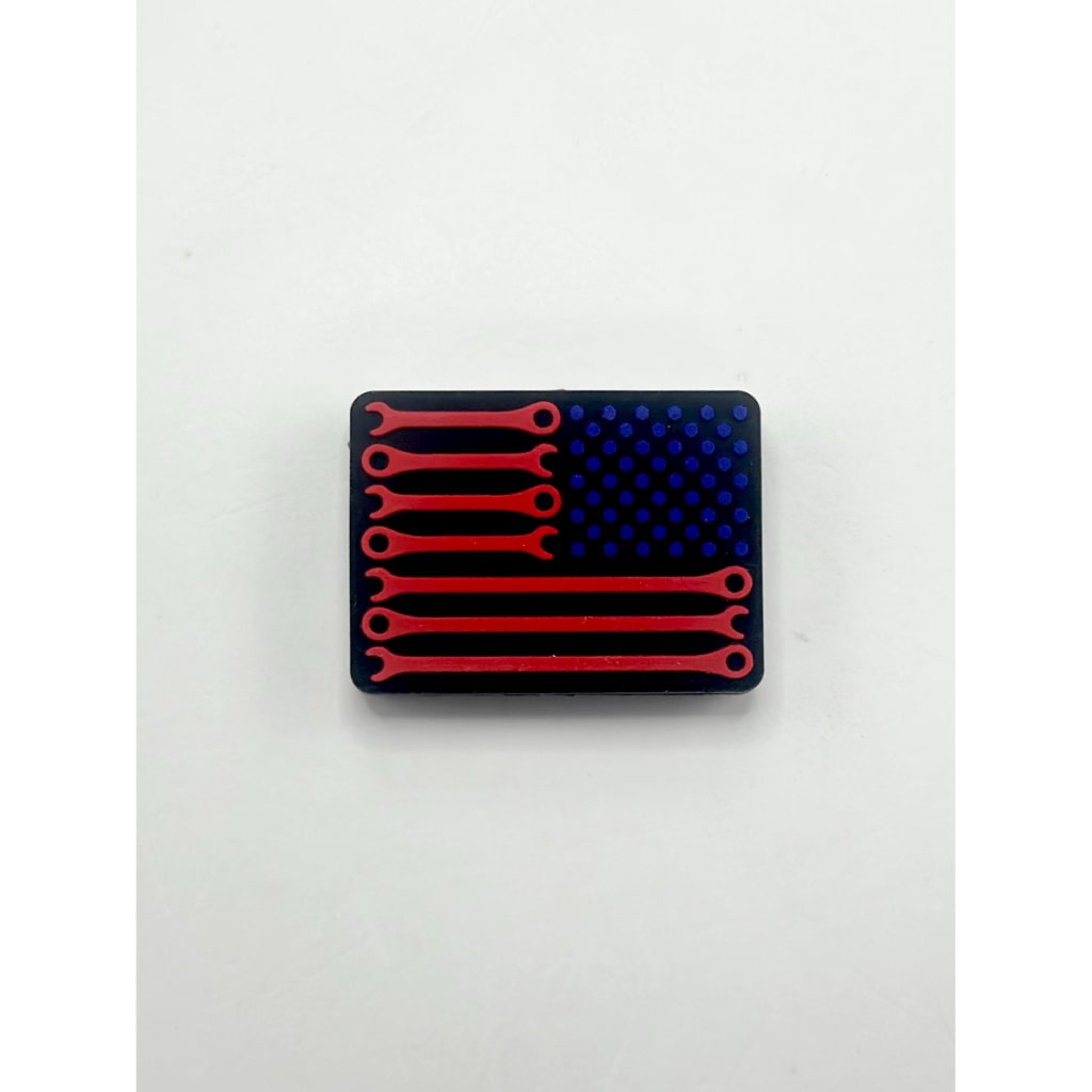 Happy Labor Day USA American Flag May 1st Silicone Focal Beads