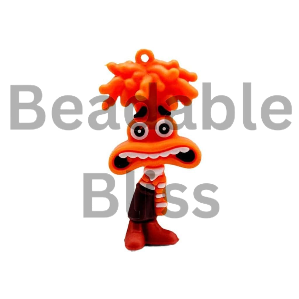 Large 3D Insid Out Family Cartoon Rubber Pendant for Keychain, Please Read the Description