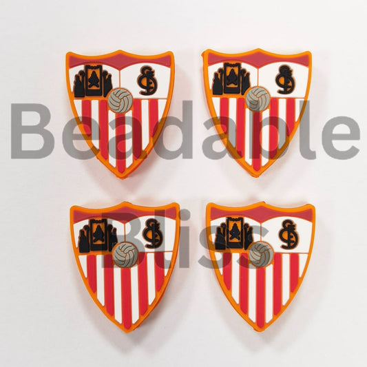 Sevill Football Soccer Club Spain Sports Silicone Focal Beads