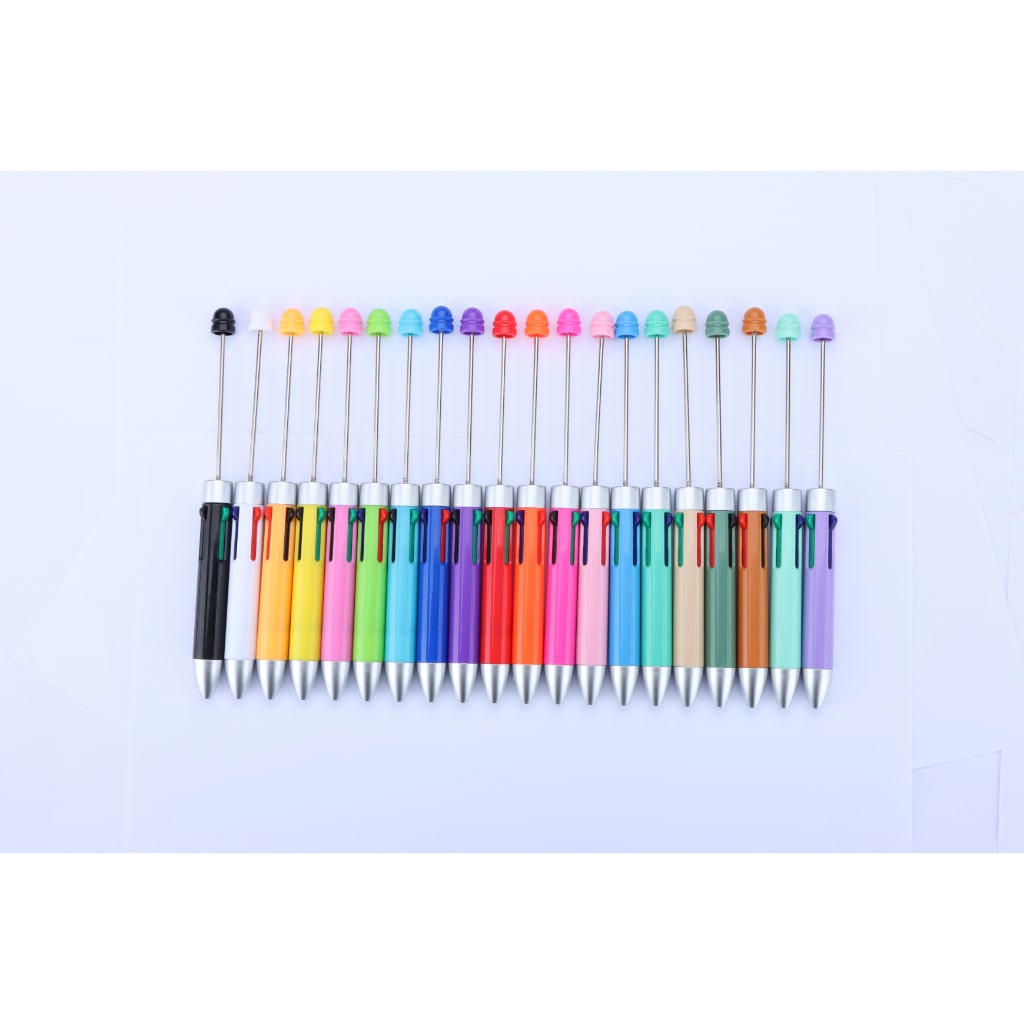 Beaded Multicolor 4 four color Multi Color Pens, and Optional Refills