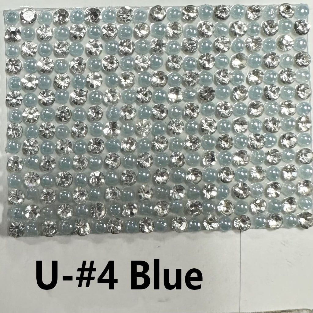 DIY Bling Bling Wraps Tapes with Clear Rhinestones & Pearls for Pen, Around 40*28MM, 78pcs in 1 Sheet, Please Read the Description