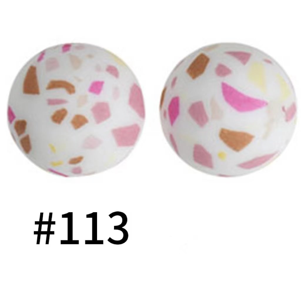 Abstract Pink Silicone Beads