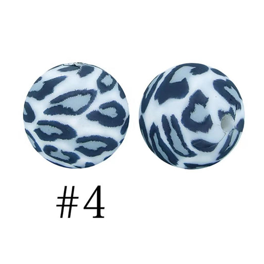 Jaguar Printed Silicone Beads Number 4