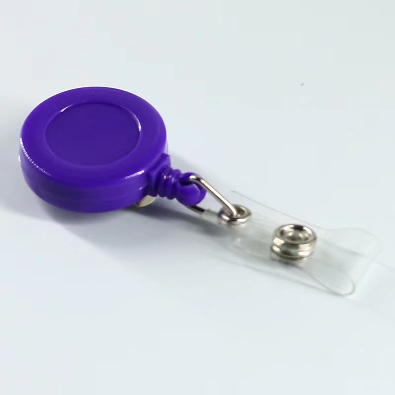 Purple and Zebra..personalized Retractable Badge Reel With